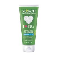 foto рисовий скраб-гель для обличчя біокон i love rice з алое, 90 мл