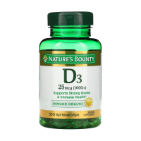 foto дієтична добавка в гелевих капсулах nature's bounty vitamin d3 вітамін d3, 25 мкг (1000 мо), 350 шт
