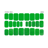 foto наліпки для дизайну нігтів stickersspace green standart (108112)