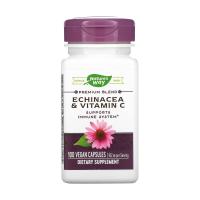 foto дієтична добавка в капсулах nature's way echinacea & vitamin c 922 мг, 100 шт
