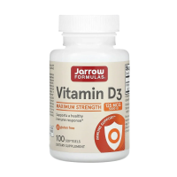 foto дієтична добавка вітаміни в желатинових капсулах jarrow formulas vitamin d3 cholecalciferol вітамін d3 холекальциферол 5000 мо, 100 шт