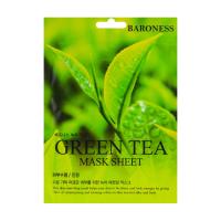 foto тканинна маска для обличчя baroness з екстрактом зеленого чаю, 21 г