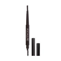 foto автоматичний олівець для брів focallure auto brows pen, зі щіточкою, 03 black, 0.25 г