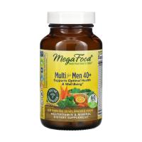foto дієтична добавка мультивітаміни та мінерали в таблетках megafood multi for men 40+ для чоловіків, 60 шт