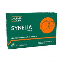 foto дієтична добавка в таблетках alpha life synelia синелія відновлення клітин печінки, 20 шт