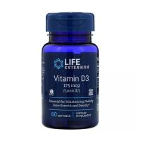 foto дієтична добавка вітаміни в желатинових капсулах life extension vitamin d3 вітамін d3 175 мкг 7000 мо, 60 шт