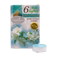 foto ароматична свічка-таблетка candlesense decor white flowers, 6 шт