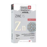 foto харчова добавка вітаміни в капсулах swiss energy zinc 15 mg цинк 15 мг, 30 шт