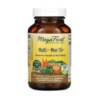 foto дієтична добавка мультивітаміни та мінерали в таблетках megafood multi for men 55+ для чоловіків, 60 шт