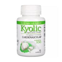 foto дієтична добавка в капсулах kyolic aged garlic extract cardiovascular formula 100 екстракт часнику, підтримка серцево-судинної системи, 100 шт