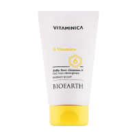 foto очищувальний гель для обличчя bioearth vitaminica 6 vitamins jelly face cleanser, 150 мл