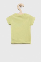 foto бавовняна футболка для немовлят united colors of benetton колір зелений