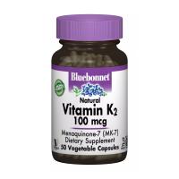 foto дієтична добавка вітаміни в капсулах bluebonnet nutrition vitamin k2 вітамін k2, 100 мкг, 50 шт
