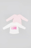 foto лонгслів для немовлят zippy 2-pack колір рожевий