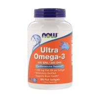foto дієтична добавка в желатинових капсулах now foods ultra omega-3 500 epa/250 dha, 180 шт