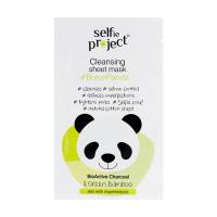 foto очищувальна тканинна маска для обличчя selfie project cleansing sheet mask brave panda, 15 мл