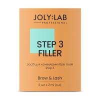 foto набір засобів для ламінування брів та вій joly:lab brow & lash step 3 filler, 3*2 мл