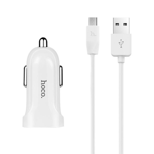 foto азп hoco z2 charger + cable (micro) 1.5a 1usb (білий)