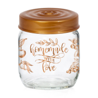 foto банка для зберігання продуктів herevin decorated jam jar-homemade with love з кришкою, 10*9*9 см, 425 мл (171341-072)