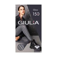 foto колготки жіночі giulia glow 150 den (1) фантазійні, з люрексом, light grey melange, розмір 4