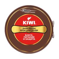 foto крем для взуття kiwi shoe deo polish в банці, коричневий, 50 мл