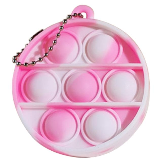 foto брелок pop it (colorful pink / white circle)