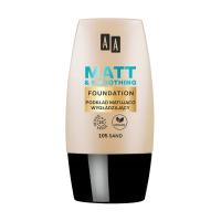 foto матувальний тональний крем для обличчя aa make up matt & smoothing foundation 105 sand, 30 мл