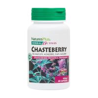 foto харчова добавка в гелевих капсулах naturesplus herbal actives chasteberry плоди авраамового дерева 150 мг, 60 шт