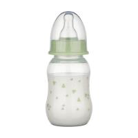 foto дитяча пластикова пляшка для годування baby-nova droplets з силіконовою соскою, салатова, з народження, 130 мл (3960074)