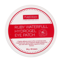 foto гідрогелеві патчі для шкіри навколо очей purederm ruby waterfull hydrogel eye patch, 60 шт