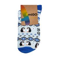 foto дитячі шкарпетки amigo з пінгвіном, розмір 16-18