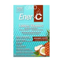 foto дієтична добавка ener-c 1.000 mg vitamin c шипучий розчинний порошок для напою, зі смаком ананаса та кокоса, 30 шт