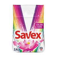 foto пральний порошок для кольорових тканин savex color care, автомат, 16 циклів прання, 2.4 кг