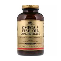 foto дієтична добавка жирні кислоти в капсулах solgar omega-3 fish oil concentrate риб'ячий жир, 240 шт