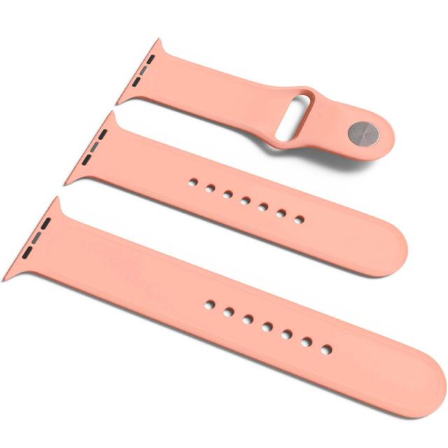 foto силиконовый ремешок для apple watch sport band 38 / 40 (s/m & m/l) 3pcs (розовый / flamingo)