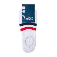 foto аміго шкарпетки чоловічі ss19 чешки-кільце р.25 білі з синьою та червоною смужками