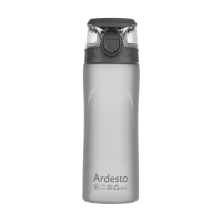 foto пляшка для води ardesto пластикова, сіра, 600 мл (ar2205pgy)