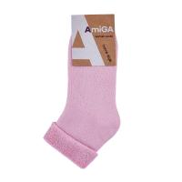 foto шкарпетки жіночі amigа махрові, пудра, розмір 23-25