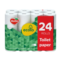 foto туалетний папір ruta ecolo білий, 2-шаровий, 24 рулони