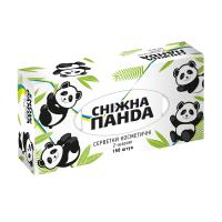 foto серветки косметичні сніжна панда 2-шарові, в коробці, 150 шт