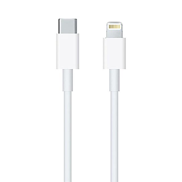 foto дата-кабель для apple iphone type-c to lightning (aaa grade) 1m (box) (білий)
