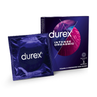 foto презервативи латексні з силіконовою змазкою durex intense orgasmic (ельєфні, зі стимулюючим гелем-змазкою, з шт