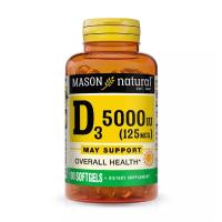 foto харчова добавка вітаміни в капсулах mason natural vitamin d3 вітамін d3 5000 мо, 100 шт