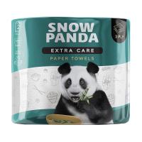 foto паперові рушники сніжна панда extra care jumbo roll 3-шарові, 165 відривів, 2 рулони