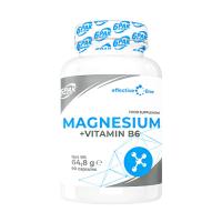 foto харчова добавка в капсулах 6pak nutrition effective line magnesium + vitamin b6 магній + вітамін в6, 90 шт