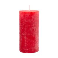 foto циліндрична свічка candlesense decor rustic червона, діаметр 6 см, висота 12 см