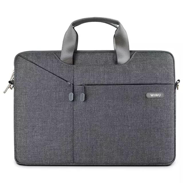 foto сумка для ноутбука wiwu gent business handbag 13.3" (сірий)