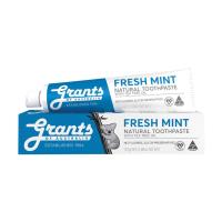 foto натуральна зубна паста grants of australia fresh mint toothpaste з олією чайного дерева, без фтору, 110 г