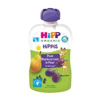 foto дитяче фруктове пюре hipp hippis груша-слива-смородина, з 4 місяців, 100 г (пауч) (товар критичного імпорту)