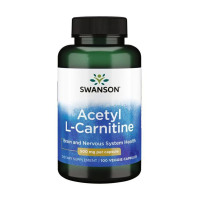 foto дієтична добавка в капсулах swanson acetyl l-carnitine l-карнітин 500 мг, 100 шт